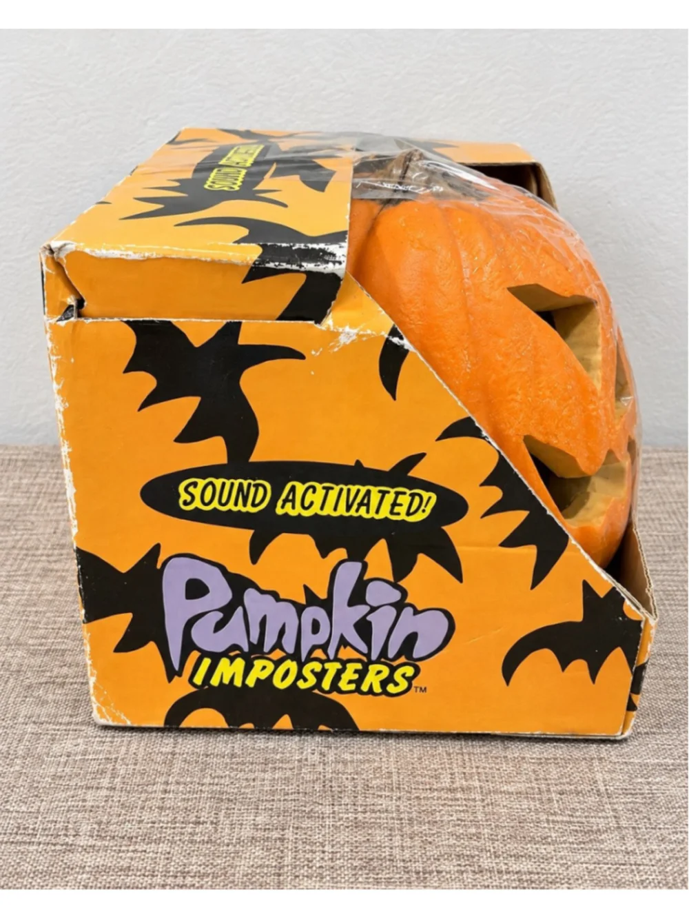 Vintage Gemmy Pumpkin Imposters (3pc) Sound Activated Jack O Lanterns -Tested
